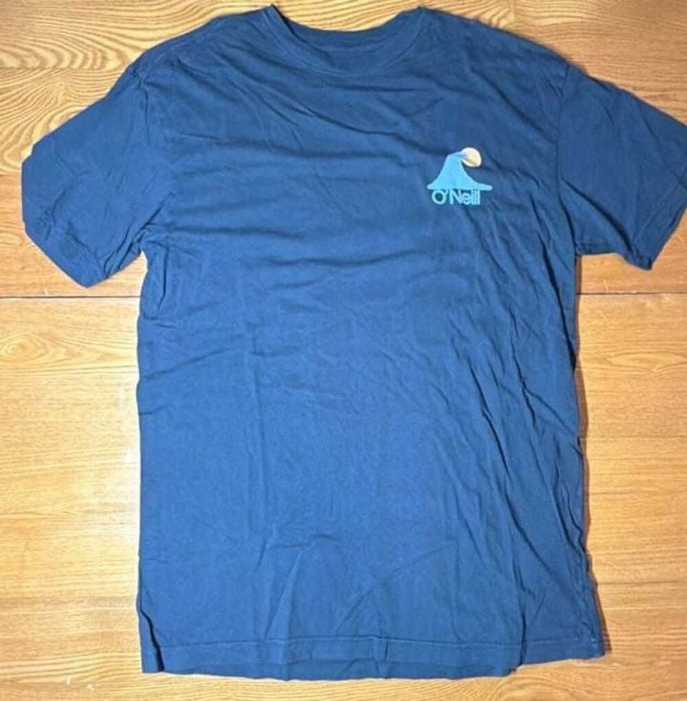O'Neill Modern Fit Garment Dye Graphic T-Shirt Large Blue